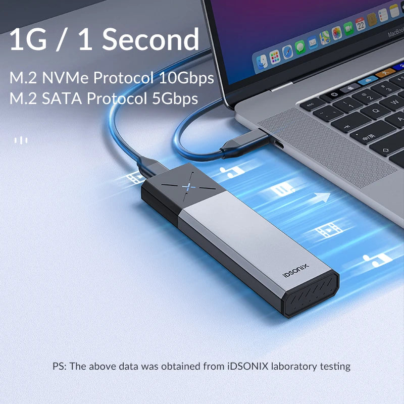 SSD Case M.2 Nvme SATA Enclosure Dual Protocol Case NVME PCIE NGFF SATA External Hard Drive Box Support UASP for Laptop