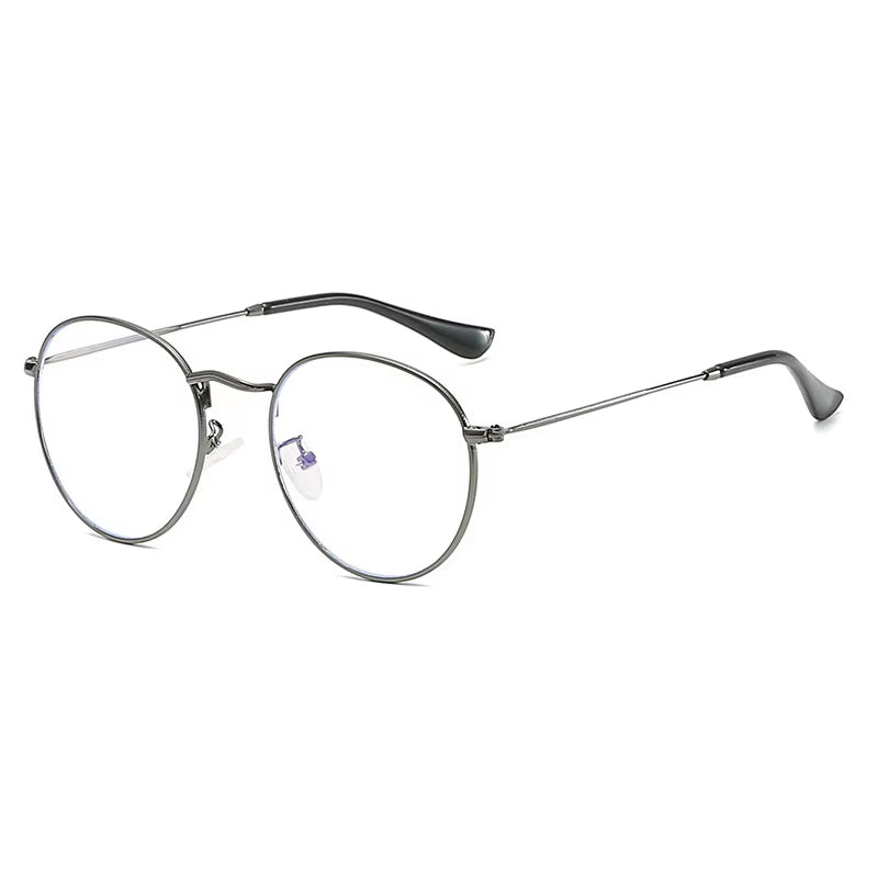 SHAUNA Classic Anti-Blue Light Glasses Frame Brand Designer Fashion round Metal Optical Frames Computer Glasses