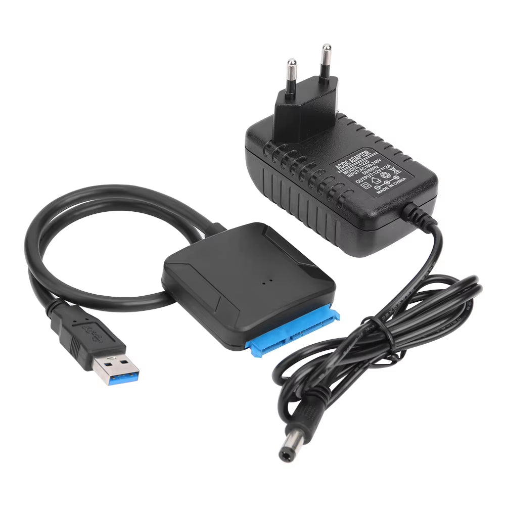 Portable USB 3.0 to SATA Convert Cable Durable Fast Transmission Support 2.5/3.5 Inch External SSD HDD Hard Drive Adapter