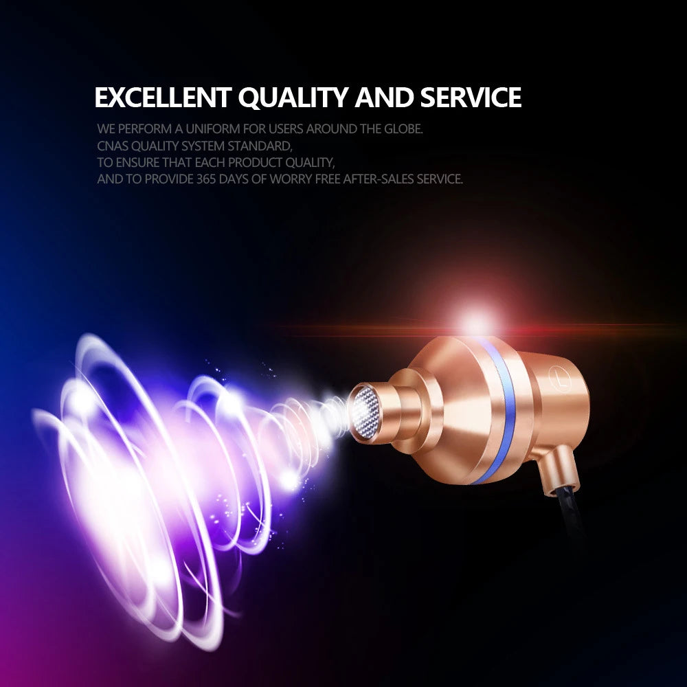 In-Ear Headphones for Xiaomi Earphone for Phone Stereo Bass Headset Metal Wired Earphone Hifi Headphones Mic for Samsung