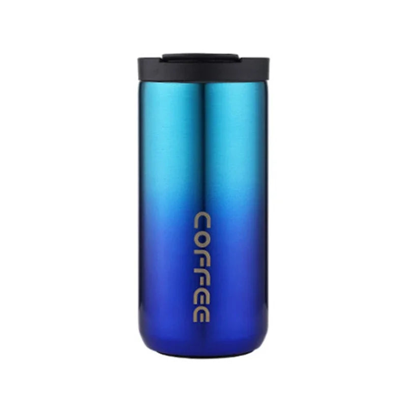 Stainless Steel Coffee Mug with Lid Thermal Cup Thermos for Water Cafe Travel Drinkware Insulated Water Bottle 400Ml