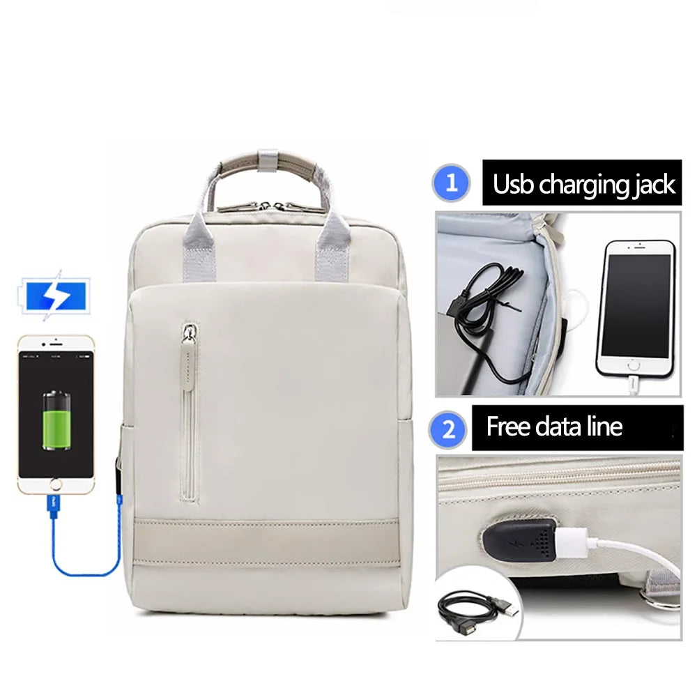 Women Backpacks Daypack School Bag Girl Fashion Sac a Dos Femme 2021 Man Waterproof Charging 15.6 Inch Laptop Backpack