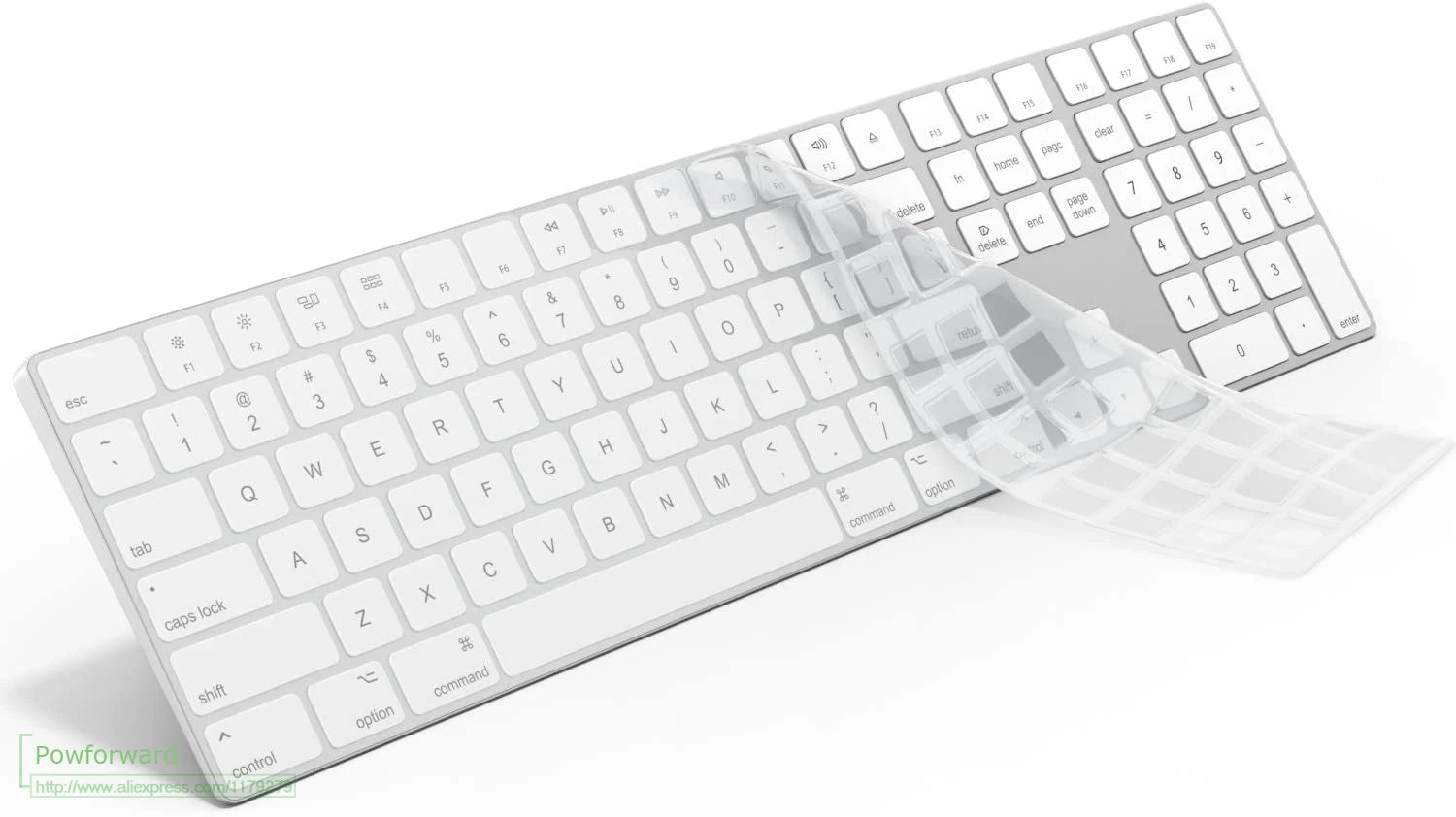 For Imac Wired Apple Keyboard A1243 A1843 MB110LL/B with Numeric Keypad US Version Silicone Keyboard Cover Protector Skin