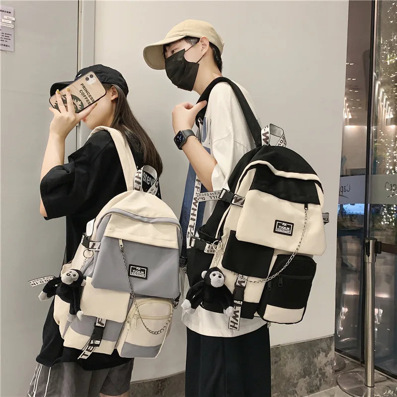 Fashion Schoolbag Female Student Backpack Large Capacity Boy Backpack Computer Bag Femal School Backpack without Pedant