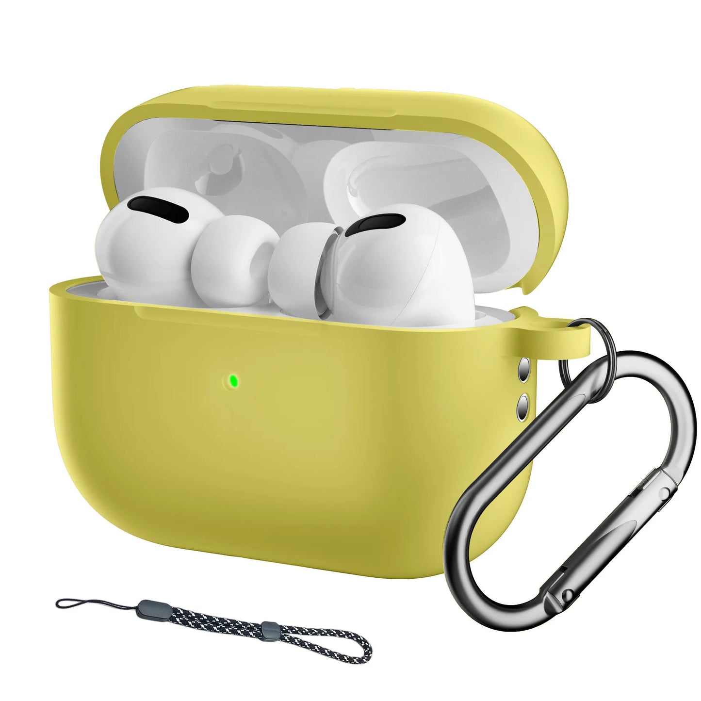 For Airpods Pro 2 Case with Keychain/Hand Strap Earphone Protector Silicone Headphone Accessories Cover for Airpods Pro 2 Cases
